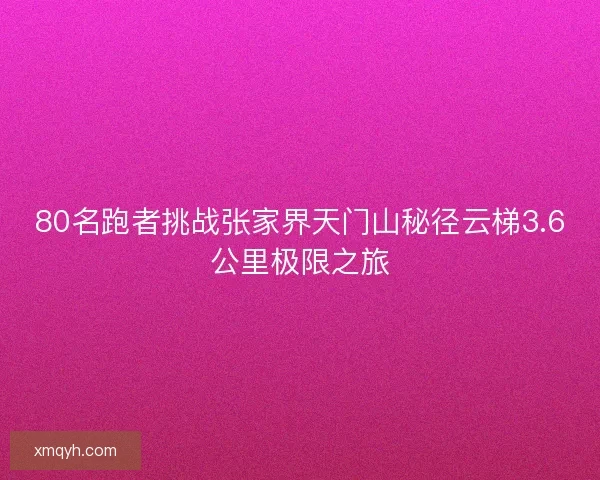 80名跑者挑战张家界天门山秘径云梯3.6公里极限之旅